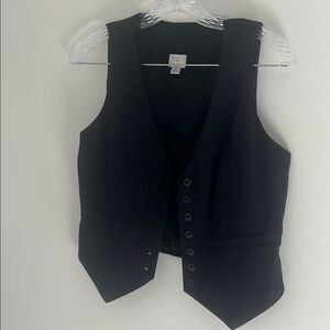 Black Button-Up Vest